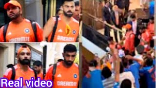 team Indias grand welcome by fans  Team India Hotel after India Win vs Sa [upl. by Durkee]