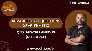 Arithmetic Advance Level Questions  59 I CAT PREPARATION 2024 I QUANTITATIVE APTITUDE PREPARATION [upl. by Dlorah]