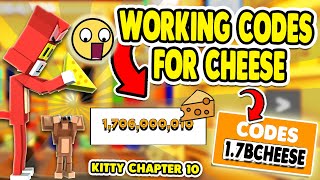 ALL 16 WORKING ROBLOX KITTY CODES 2021 FOR 1 BILLION CHEESE 🐱 CHAPTER 10 CODES OF KITTY 🧀 [upl. by Jen]