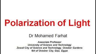 Lec 8 Polarization Applications [upl. by Rufe]