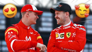 Sebastian Vettel and Mick Schumacher Moments [upl. by Enaywd]