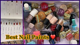 Top 10 Nail Paints  Must Haves Nail Paints  Swatches and Review [upl. by Formica]