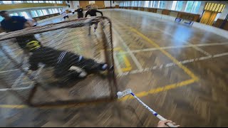 FIRST PERSON FLOORBALL 3  Zorro Goal filmed by GoPro HERO 8 [upl. by Acirea439]