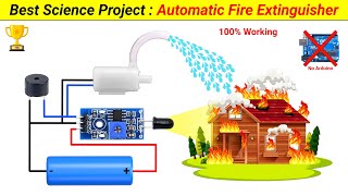 Inspire Award Project  Automatic Fire Extinguisher without Arduino  SKR Electronics Lab [upl. by Karub802]