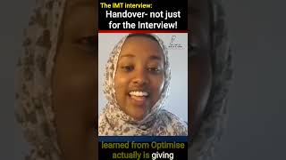 IMT and ST4 interviews Handover top tip [upl. by Ned]