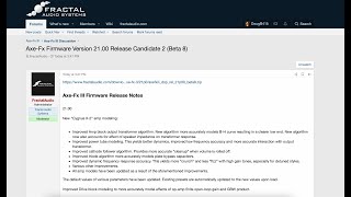 AxeFx III  AxeFx Firmware Version 2100 Release Candidate 2 Beta 8 Has Been Released [upl. by Estell]