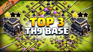 th9 base with linkToP 3 diamond base Clash of Clans [upl. by Wiggins]