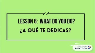 Clase de inglés 6 What do you do Las profesiones en inglés El verbo to be 3 [upl. by Hynes988]