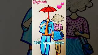 Cute couple story art 🎨viralshort NargisAnsari989 youtubeshorts [upl. by Cybill]