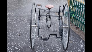 Victorian Baylis and Thomas Folding Excelsior tricycle by RoE  penny farthing era [upl. by Elnar762]