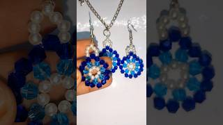 DIY Crystal Earrings 💎😍  I Made crystal beads earrings diy shorts diyjewelry Caracraft7 [upl. by Yevreh]