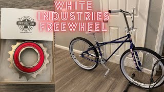 TRYING TO INSTALL 18T WHITE INDUSTRIES FREEWHEEL ON 26quot SE QUADANGLE BIKE [upl. by Carlyle129]