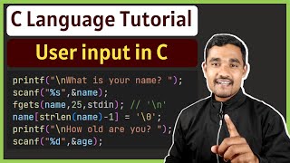 User input in C  C Language Tutorial for Beginners [upl. by Kata]