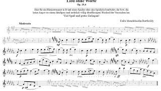 Felix Mendelssohn Bartholdy aus quotLieder ohne Wortequot Op 194 hier für Blasinstrumente in B [upl. by Afas]