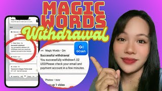 Paano mag withdraw sa Magic Words Earning app [upl. by Waverley139]