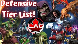 New Defensive Tier List Highly Requested The Best Defenders Ranked KindredPhoton OP  MCOC [upl. by Meggy]