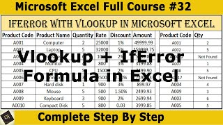 quotMastering Excel IFERROR with VLOOKUP – Never Get Stuck Again ExcelTipsquot [upl. by Esaj]