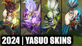 ALL YASUO SKINS SPOTLIGHT 2024  Foreseen Yasuo Newest Skin  League of Legends [upl. by Ecile855]