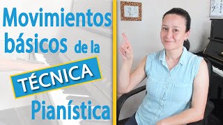 Movimientos básicos de la técnica de piano  Aprende Piano [upl. by Aihsekat]