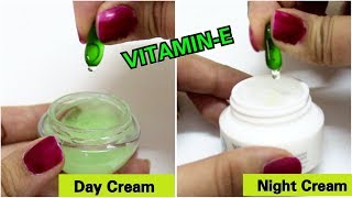 How to Make Vitamin E Day Cream and Night Cream for Younger Looking Fair amp Glowing Skin [upl. by Arahat]