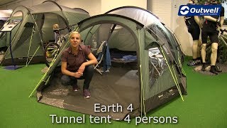 Outwell Earth 4 Tent 2018  Innovative Family Camping [upl. by Kristy373]