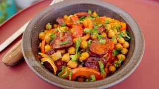 Recette pas chère et complète de pois chiches au chorizo et un ingrédient inattendu [upl. by Anazus52]