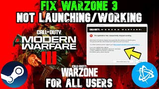 How to fix Warzone 3 Crashing amp Not Launching  Easy FIX   ✅NEW UPDATE [upl. by Squire]