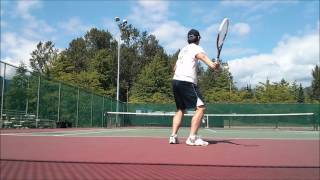 Badminton players learning Tennis  July 31st 2016 [upl. by Nihhi441]