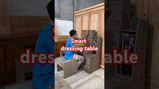 Smart vanity with hidden compartment smartfurniture woodenfurniture woodworking diyhomedecor [upl. by Also]