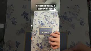 ⁠​⁠loveshackfancy X Stanley collab preppy stanleycup grwm flowers cup blue [upl. by Norri]