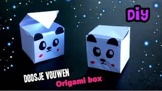 ❤ DIY DOOSJE vouwen van papier MAKKELIJK ❤ Knutselen met papier origami easy [upl. by Erodoeht898]