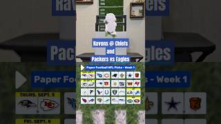 I used a paper football to predict NFL Week one games nfl shorts [upl. by Tempa226]