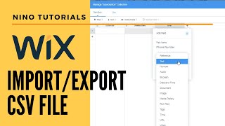 Wix Database Collection  ImportExport CSV File [upl. by Haelat329]