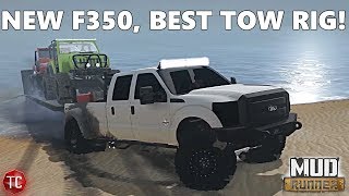 SpinTires MudRunner NEW MODS Ford F350 Dually BEST TOW RIG [upl. by Hamal522]