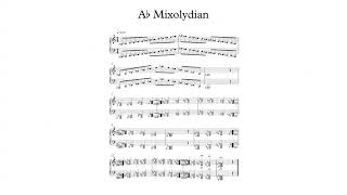 Ab Mixolydian Scale and Chords [upl. by Surovy820]