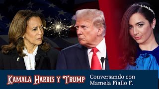 Kamala Harris y Trump conversando con Mamela Fiallo Flor [upl. by Annaerb144]