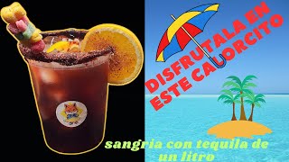 Sangria preparada con tequila de un litro [upl. by Darees506]