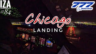 B777 ORD 🇺🇸 Chicago  LANDING 10C  4K Cockpit View  ATC amp Crew Communications [upl. by Eiddam]