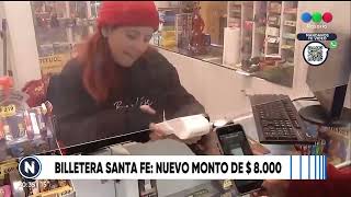 Billetera Santa Fe Nuevo monto de 8000  Telefe Rosario [upl. by Cirdahc16]