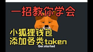 一招教你学会如何在小狐狸钱包添加各类token！ [upl. by Sholeen]