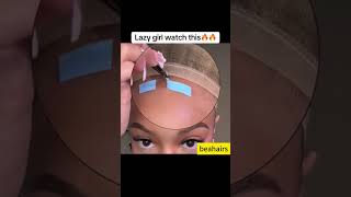 Wig tape Lazy girls must watch this shorts [upl. by Odlabso427]