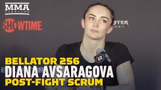 Diana Avsaragova Reacts To Ferocious KO Win at Bellator 256  MMA Fighting [upl. by Eastlake]