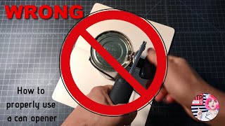 How to properly use a can opener  how to use a can opener [upl. by Feodora801]