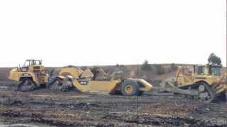 Mobile Track Solutions MT450T being push loaded by a CAT D8T [upl. by Proudlove]