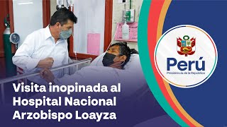 Cercado de Lima  Presidente Pedro Castillo realiza inspección al Hospital Nacional Arzobispo Loayza [upl. by Petersen]