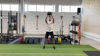 Medicine Ball Squat to Press throw  Countermovement  Stefano Piovan [upl. by Lemmuela]