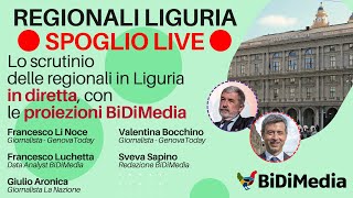 ● Spoglio LIVE ● Regionali in Liguria con le PROIEZIONI BiDiMedia [upl. by Bertasi]