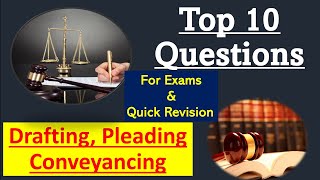 Important Questions of Drafting pleading amp Conveyancing importantquestions drafting [upl. by Lodnar905]