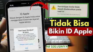 Mengatasi Tidak Dapat Membuat Id Apple  Permintaan Anda Tidak Dapat Diselesaikan Pada Saat Ini [upl. by Akeem]