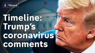 Donald Trumps coronavirus timeline how the President’s message has changed [upl. by Naesed720]